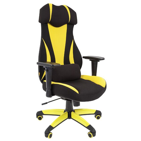 Игровое кресло Chairman game 14 чёрное/жёлтое RU - 1