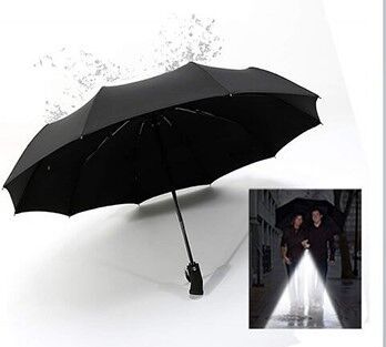 Зонт с светодиодным фонариком 90 Points Automatic Umbrella with LED Flashlight (Black) - 5