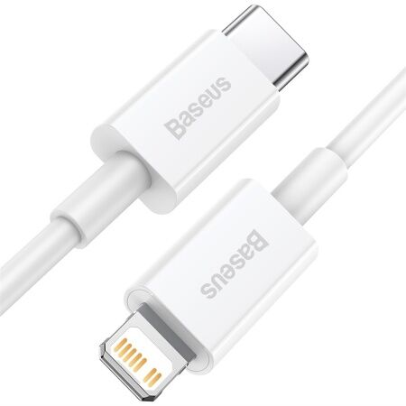 Кабель USB-C BASEUS Superior Series Fast Charging, Type-C - Lightning, 20W, 0.25 м, белый - 5