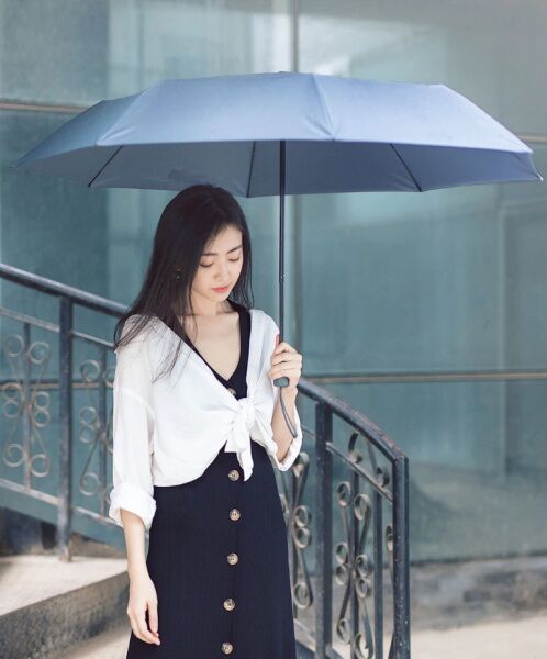 Зонт с светодиодным фонариком 90 Points Automatic Umbrella with LED Flashlight (Grey) - 6