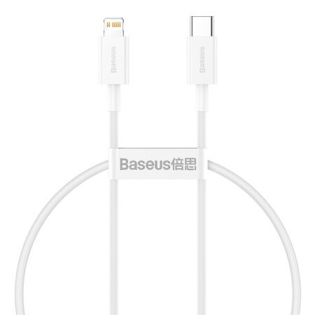 Кабель USB-C BASEUS Superior Series Fast Charging, Type-C - Lightning, 20W, 1.5 м, белый - 1