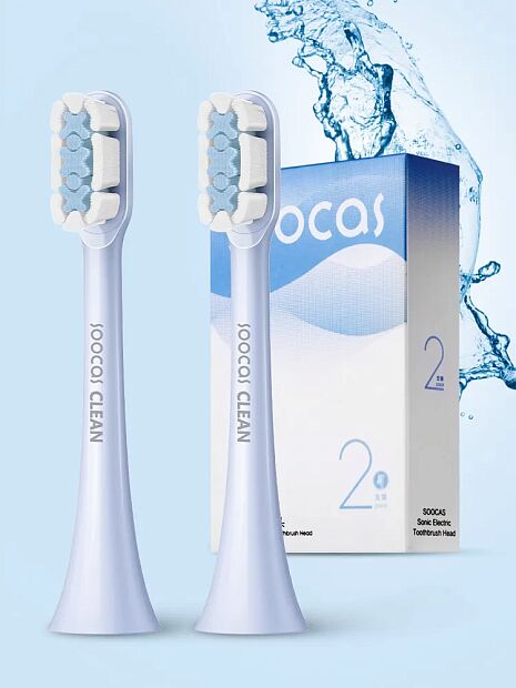 Сменные насадки для зубной щетки SOOCAS X3 Pro (2 шт) (Blue) - 5