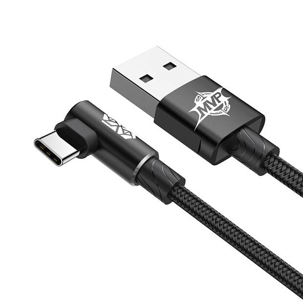Кабель Baseus MVP Elbow Type Cable USB For Type-C 2A 1m (Black/Черный) - 3