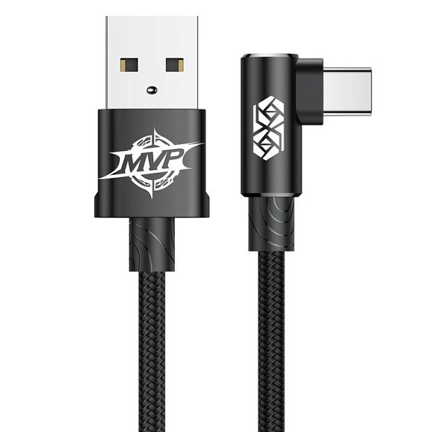 Кабель Baseus MVP Elbow Type Cable USB For Type-C 2A 1m (Black/Черный) - 1