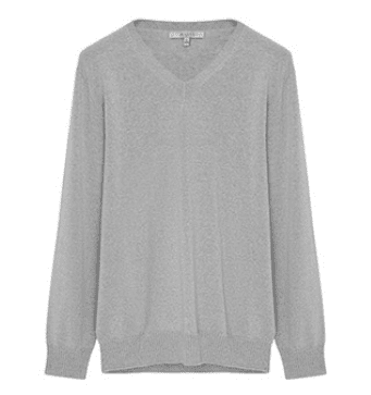 Свитер Marsa Pure Wool One-Piece British Wind V-Neck Shirt (Grey/Серый) 