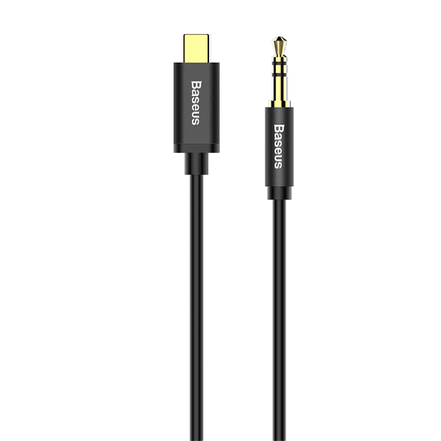 Аудио кабели Baseus Yiven Type-C Male To 3.5 Male Audio Cable M01 (Black/Черный) 